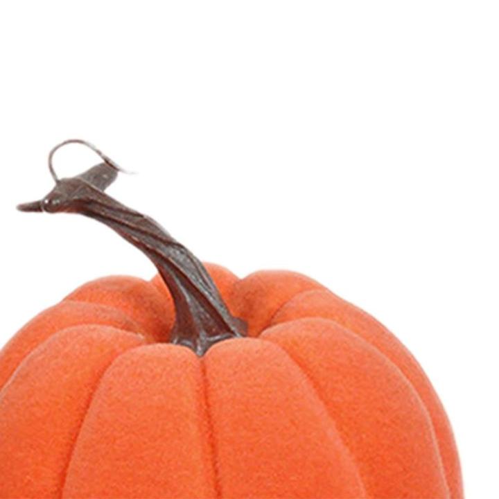 7 stuks kunstpompoenen, kunstpompoenen, Halloween-pompoenen, namaakpompoen voor Halloween-decoratie, festival, boerderij, keukentafel, oranje