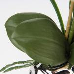 Kunstplant orchideeën kunstbloemen kunstbloemen als echt met echte bloemen in keramische pot tafeldecoratie vensterbank decoratie, hoogte 44 cm, geel