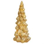 Glas Künstlicher Weihnachtsbaum Mit Beleuchtung Weihnachtsdeko Klein Christmas Tree With LED Lights Tischdekoration Nachtlicht Christbaum Künstlich Weihnachtsbaum (A)