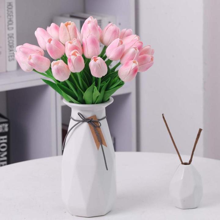 Kunstbloem tulp kunstbloem latexmateriaal echt gevoel bruiloft slaapkamer familie hotel feest interieur studeerkamer knutselen decoratie