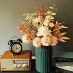 , kunstplanten, kunsthortensia's, zijden bloemen, voor bloemstukken, boeketten, decoratie voor thuis, bruiloft, tuinfeest, champagnekleurig