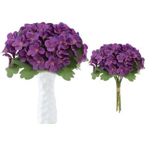 Fake Flowers Künstliche Orchideenblumen 12 Stück Orchideenblüten Gefälschte Orchideen für Tischdekoration Wohnkultur Büro Hochzeitsfeier Dekoration Lila 1706
