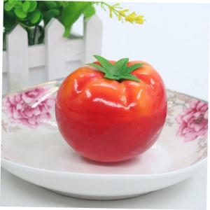 4 Sätze Nachahmung Tomate Vasenfüller Aus Künstlichen Früchten Lebensechtes Fruchtmodell Tischdekoration Küchentomaten-Requisite Realistisches Gemüsemodell Schaum Rot 5 Stüc
