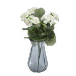 Gefälschte Geranien Blumen Kunstpflanze Blume Geranie Busch Blumen Künstliche Flora Pflanze Home Dekorative Accessoires Künstliche Pflanzen (Weiß)