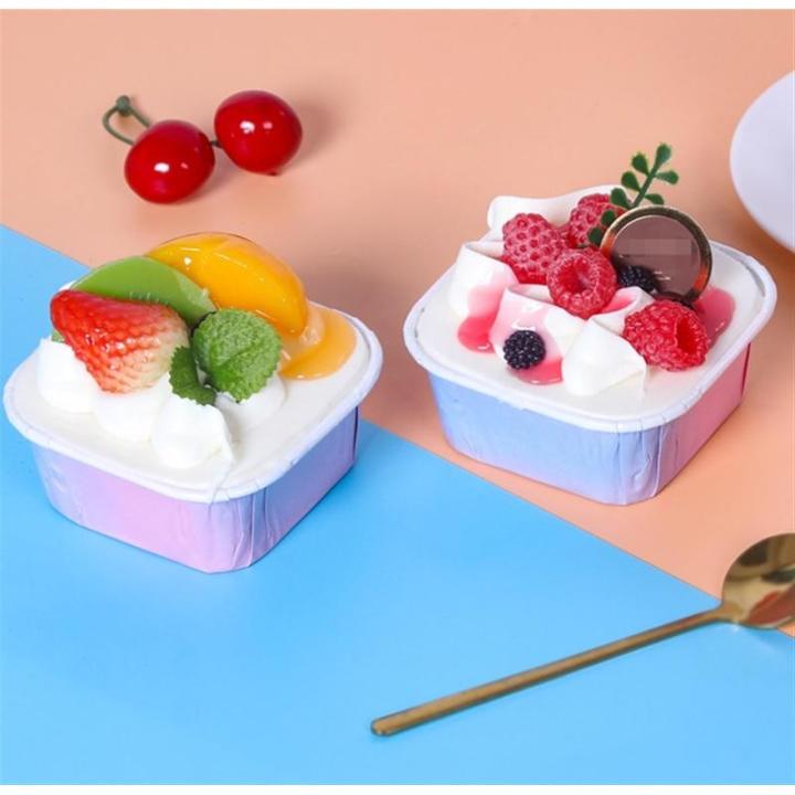 Fake Kuchen künstliche Kuchen 6PCS Gefälschte Cupcake Simulation Künstliche Lebensmittel Kuchen Gemischt Spielen Lebensmittel Modell Küche Dekoration Realistisches Essen