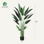 Kunstlelieboom, 140 cm, nep tropische plastic palm, perfecte grote planten in pot voor binnen, buiten, huis, kantoor, tuin, moderne decoratie, housewarming cadeau (1 stuks)