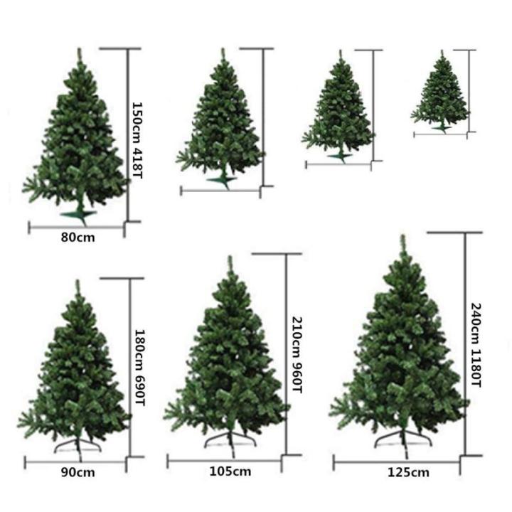 Kunstkerstboom met metalen standaard, spar 150 cm - 240 cm (Donkergroen, 240cm 1438Tips)
