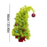Weihnachts-PVC-Weihnachtsbaum mit krumm Hals, Weihnachtsbaum mit Kugel-Ornamenten, künstlicher Weihnachtsbaum, lustiger geformter Weihnachtsbaum, Innenornamente für Weihnachtsdek