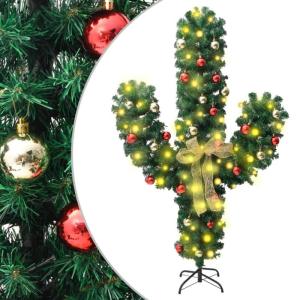 Weihnachtsbaum,künstlicher Weihnachtsbaum,choinka NA pniu,Weihnachtsdeko Kaktus mit Ständer und LED Grün 150 cm PVCchristmas Trees,Weihnachtsbaum künstlich,Christmas Tree,