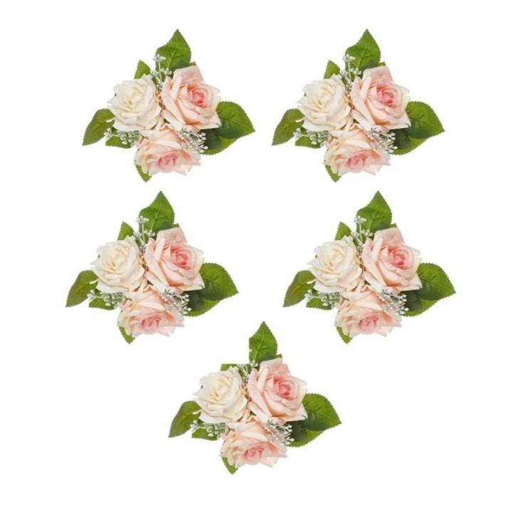 5 Stücke Künstliche Rose Blume für Hochzeit Mittelstücke Dekoration Leuchter Blume Dekoration Hochzeit Blume Anordnung