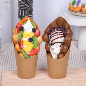 2 Stück Simulation Ei Waffel Modell Display Probe Dessert Fake Bubble Waffel Essen-Blaubeere