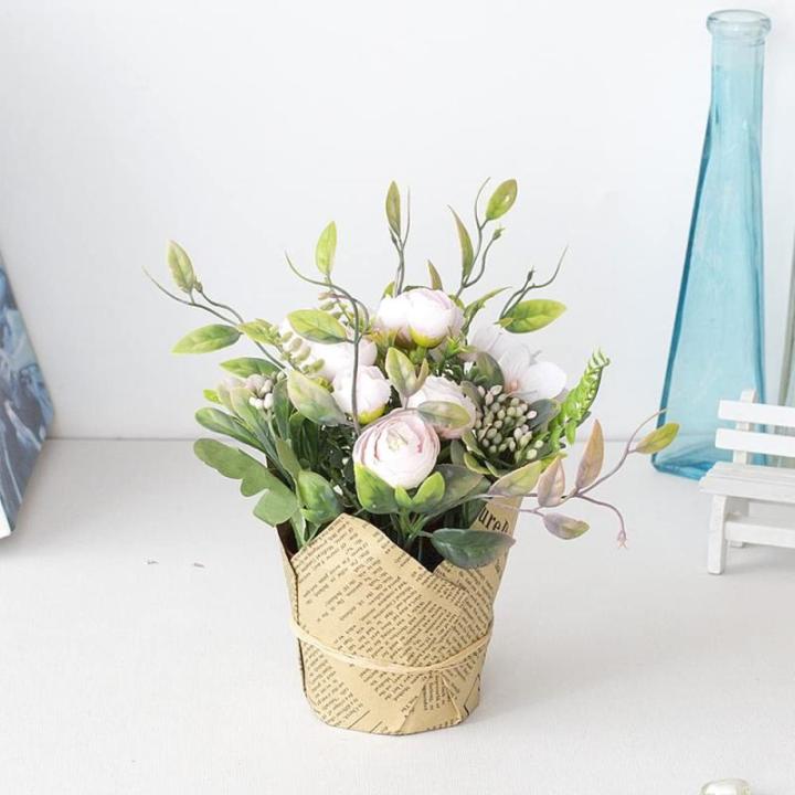 3 stuks kunstbalkonplanten, roze, zijden bloem, camelia, planten, voor buiten, bloemstukken, , , net als echt plastic, boeket voor decoratie
