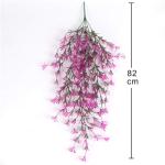 2Pcs Rose Red Fake Plants Plastic Plants Artificial Ivy Vine Outdoor Artificial Plant Artificial Hanging Plants for Indoor Outdoor Wedding Party Home Garden Wall Decoration