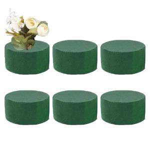 6 stuks bloemensteekschuim-cilinder, insteekschuim voor kunstbloemen, rond, voor bloemstukken, kunstbloemen en verse bloemen, natte en droge bloemisten, schuimblokken voor thuis, b