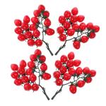 16 STK Simulierte Kirschtomaten Obst-Requisite Mini-Cherry-Tomaten Simulation Kirschtomaten Künstliche Kirschtomaten Kirschtomatenmodell Hausbedarf Lebensechte Tomaten PVC Rot