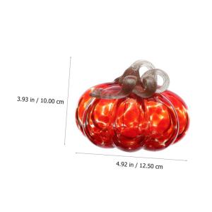 3 stuks glazen pompoen ornament lantaarns decoratie plantendecoraties miniatuur decoratie glazen pompoen voor het decoreren van kunstpompoenen glazen pompoen middenstukken