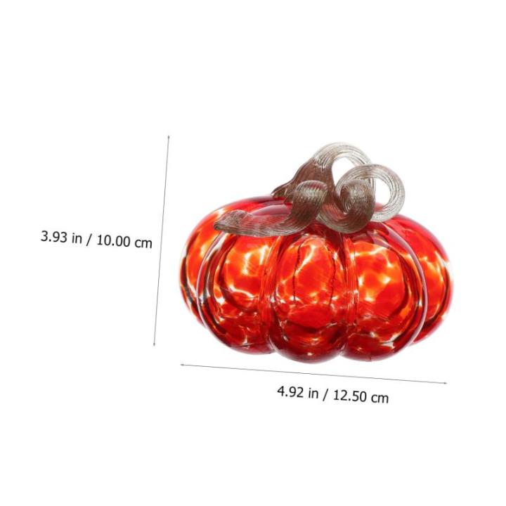 3 stuks glazen pompoen ornament lantaarns decoratie plantendecoraties miniatuur decoratie glazen pompoen voor het decoreren van kunstpompoenen glazen pompoen middenstukken