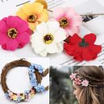 50 stuks kunstmadeliefjes, bloemkelken, , kleurrijke bloemkelken, mini zijden bloemen voor het knutselen, scrapbooking, bruiloften, feesten, woondecoratie - willekeurige kleuren