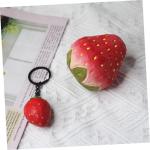 4 Stück Erdbeergarnitur bürodeko büro Dekoration Kreatives Tischdekor wohnzimmerdeko künstliche rote Erdbeeren naturgetreue Fruchtdekorationen Fruchtmodell Foto-Requisite höl