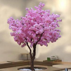 Simulation Kirschblütenbaum rosa Faserglas Kirschblütenbaum Künstliche Dekoration Großer gefälschter Baumpflaumenblütenbaum Neujahrswunschbaum 3m
