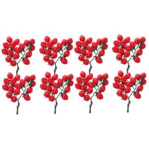 8 STK Simulierte Kirschtomaten Obst-Requisite lebensechte Tomaten Simulationsfrucht Künstliche Tomaten Dekorative Tomaten Dekore aus künstlichen Früchten lebensechte Frucht PVC 