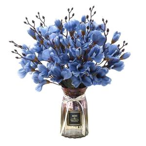Kunstblumen Künstliche Orchideen-Fälschungspflanzen für den Innenbereich, künstliche Blumenarrangements mit Glasvase, Tischpflanzen für Zuhause, Schlafzimmer, Dekoration für 