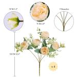 4 Bündel Pfingstrose Künstliche Blumen Champagner Blumen Seidenpfingstrosen Blumensträuße für Hochzeit Partei Tischaufsätze Blumenarrangement Heim Küche Dekor