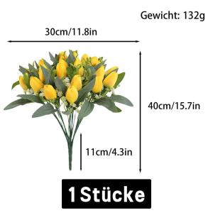 Kunstbloemen als echte tulpen, kunstbloemen, 21 stuks, realistische tulpen, kunstbloemen, kunstbloemen 1804
