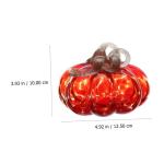 Glazen Decor 2 stuks Glazen Pompoen Ornament Pompoen Herfst Glas Pompoen Mondgeblazen Glazen Pompoen Miniatuur Decoratie Eettafel Decoratie Bureau Decoratie Pompoen Decor