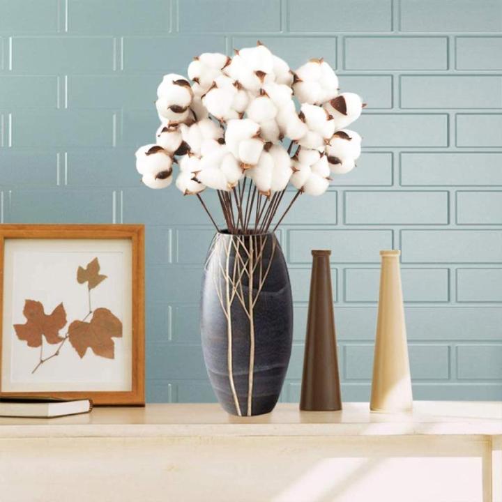 10 stuks katoenen decoratie, natuurlijk gedroogde katoen, droogbloemen, decoratie voor de perfecte bruiloft, bloemenarrangementen thuis, decoratie, doe-het-zelf decoratie, thuisfee