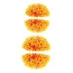 4 Stück Eukalyptus-grasball Künstlicher Eukalyptusbaum Runde Künstliche Pflanzenkugeln Kunstpflanze Buchsbaum Formschnitt Kugeln Topiary-Kugeln Faux-laubkugeln Plastik Orange