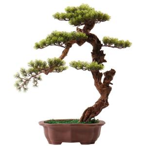 Künstlicher Bonsai-Baum Künstlicher Kiefern-Bonsai-Baum, künstliche Pflanze, Zen-Garten, künstliche Topfpflanze for Zuhause, Büro, Schreibtisch, Wohnzimmer-Dekor, Höhe 25,98 