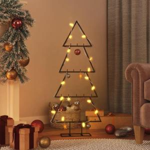 Metall Weihnachtsbaum für Dekorationen Tannenbaum Deko Weihnachtsbaum Tanne Metallbaum Weihnachtsdekorationen Weihnachtsdeko, Indoor und Outdoor,Schwarz 90 cm
