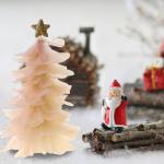 Einzigartiges Federbaum-Design, festlicher Tafelaufsatz, Weihnachtsdekoration, handgefertigte Figur mit Sternaufsatz, Ferienhaus für Neujahr, Champagner
