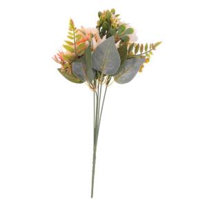 Künstlicher Pfingstrosenstrauß Künstliche Seidenblumen Nordisches Dekor Tischdekorationen Pfingstrose Seidenblumenstrauß Pfingstrose Getrocknete Blumen Rosendekor Orange Seiden