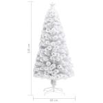 Künstlicher Weihnachtsbaum mit Beleuchtung Weiß 120cm Glasfaser Christbaum Kunstbaum Dekobaum Tannenbaum Weihnachten Künstlicher Weihnachtsbaum für Weihnachtsdeko