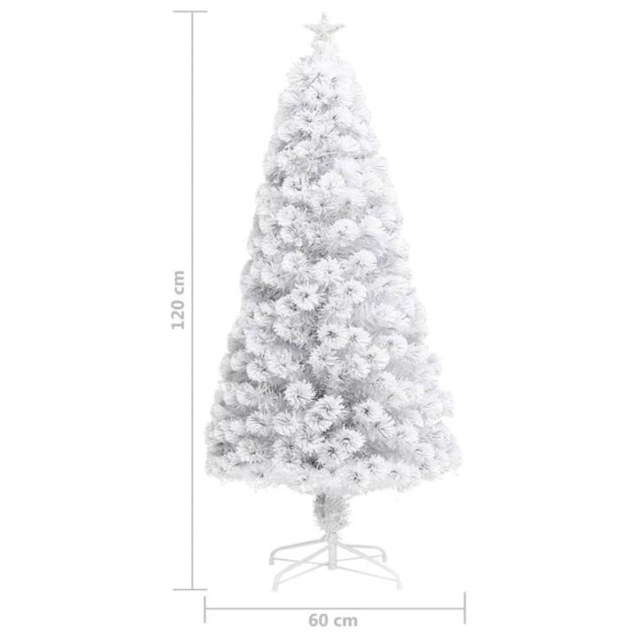 Künstlicher Weihnachtsbaum mit Beleuchtung Weiß 120cm Glasfaser Christbaum Kunstbaum Dekobaum Tannenbaum Weihnachten Künstlicher Weihnachtsbaum für Weihnachtsdeko