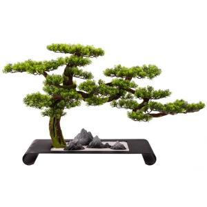 Künstlicher Bonsai-Baum Künstliche Bonsai-Kiefer-Simulation, grüne Bonsai-Pflanze for den Innenbereich, künstliche Topfpflanze, künstliche Zimmerpflanzen for Zuhause, Wohnzimm
