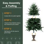 Kunstkerst, groen, 120 cm, 2 soorten dennenblad, 320 takken, 10 meter kerstboom, pvc/PE, bladeren met retro basis voor kerstdecoratie