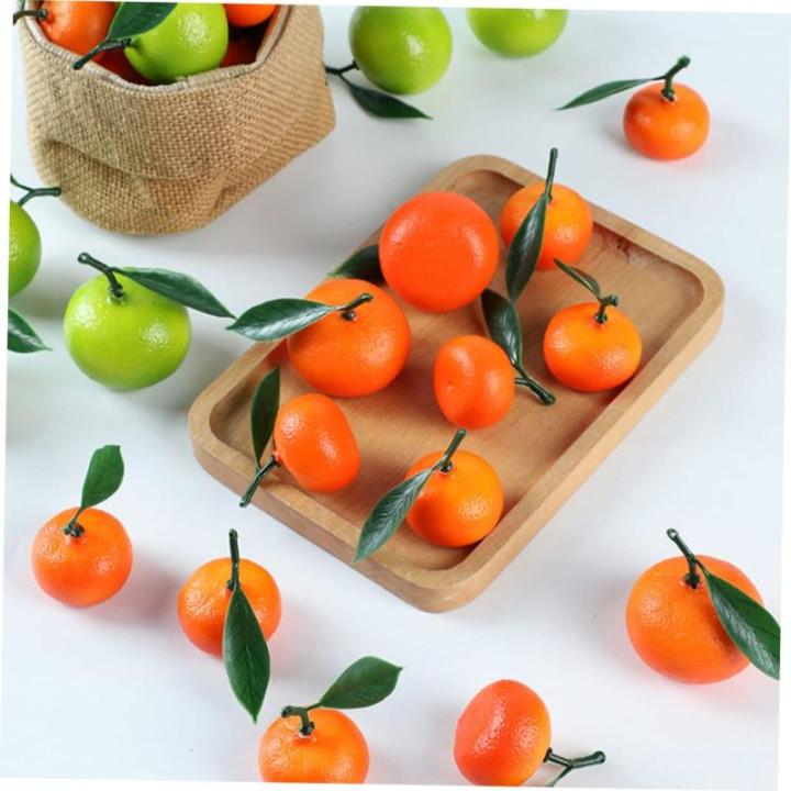 1 Satz Lebendige Orangen Requisiten Szenenschmuck Schüssel Vasenfüller Früchte Kunstobst Künstliche Früchte Desktop-deko Mit Künstlichen Orangen Künstliches Orangendekor PVC