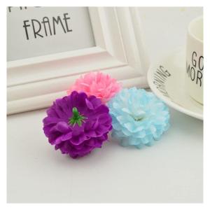 mooie kunstmatige krans bloem panelen 200 stuks goedkope 5 cm zijden chrysant hoofden home bruiloft decoratie muur krans voor de tuin maken deur nep (kleur: oranje)