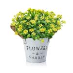 Kunstplanten Decoratieve Bloemen, voor Buiten Binnen Kunstplanten in Potten, Ambachten voor Huisdecoratie, Kamerdecoratie, Kantoor, Keuken, Tuin (Geel)