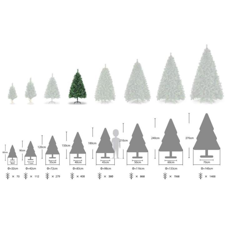 , kunstkerstboom, 120-240 cm, met kerstboomstandaard