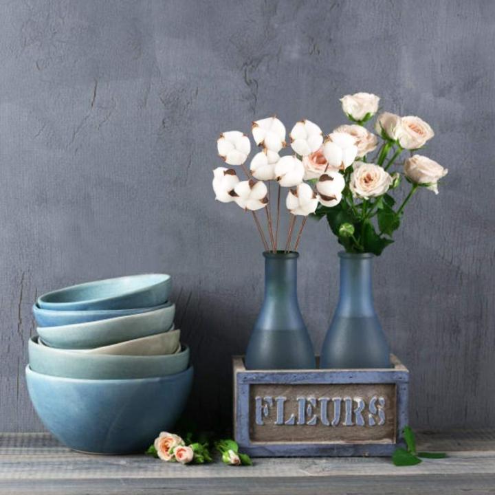 10 stuks katoenen decoratie, natuurlijk gedroogde katoen, droogbloemen, decoratie voor de perfecte bruiloft, bloemenarrangementen thuis, decoratie, doe-het-zelf decoratie, thuisfee