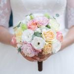 Kunstbloemkoppen, 50 stuks, kunstbloemen, rozen, voor bruiloft, feest, decoratie, doe-het-zelf (diameter 4 cm, wit)