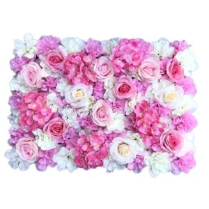 1 stuk 40 cm x 60 cm bloemenwandpaneel, , wandpaneel, bloemen, achtergrond, voor bruiloft, verjaardag, feest, woondecoratie, wanddecoratie, donkerroze C
