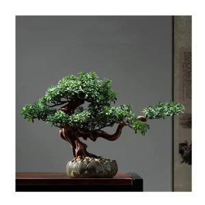 Künstlicher Bonsai-Baum Künstliche Bonsai-Kiefer, 53,3 cm, künstliche Topfpflanze, künstliche Baumtopf-Ornamente, Kiefern-Bonsai-Pflanze for Zuhause, Büro, Veranda, Wohnzimmer