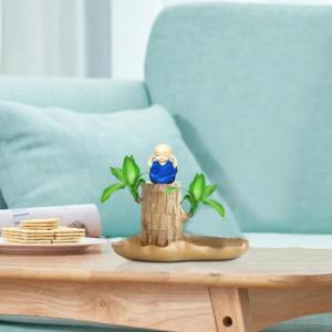 Braziliaanse planten indoor geluksholt plant set kleine mini-plant desktopplanten Braziliaanse houtplant met monnetje Braziliaans hout plantenstronk hout hydrocultuurplant (0A blau