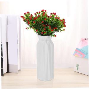 12st Kleine Schleierkraut-Dekoration Künstlicher Blumenstiel Blumenstrauß Dekor Dekorative Künstliche Blumenpflücker Gefälschte Blumen Elegante Kunstblumen Plastik Rot