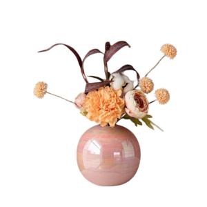 Kunstblumen Künstliche Blumen, Pflanzen, künstliche Blumen, Topfornamente für Heimdekoration, Kunstblumen mit Keramikvasen-Arrangement für jeden Anlass